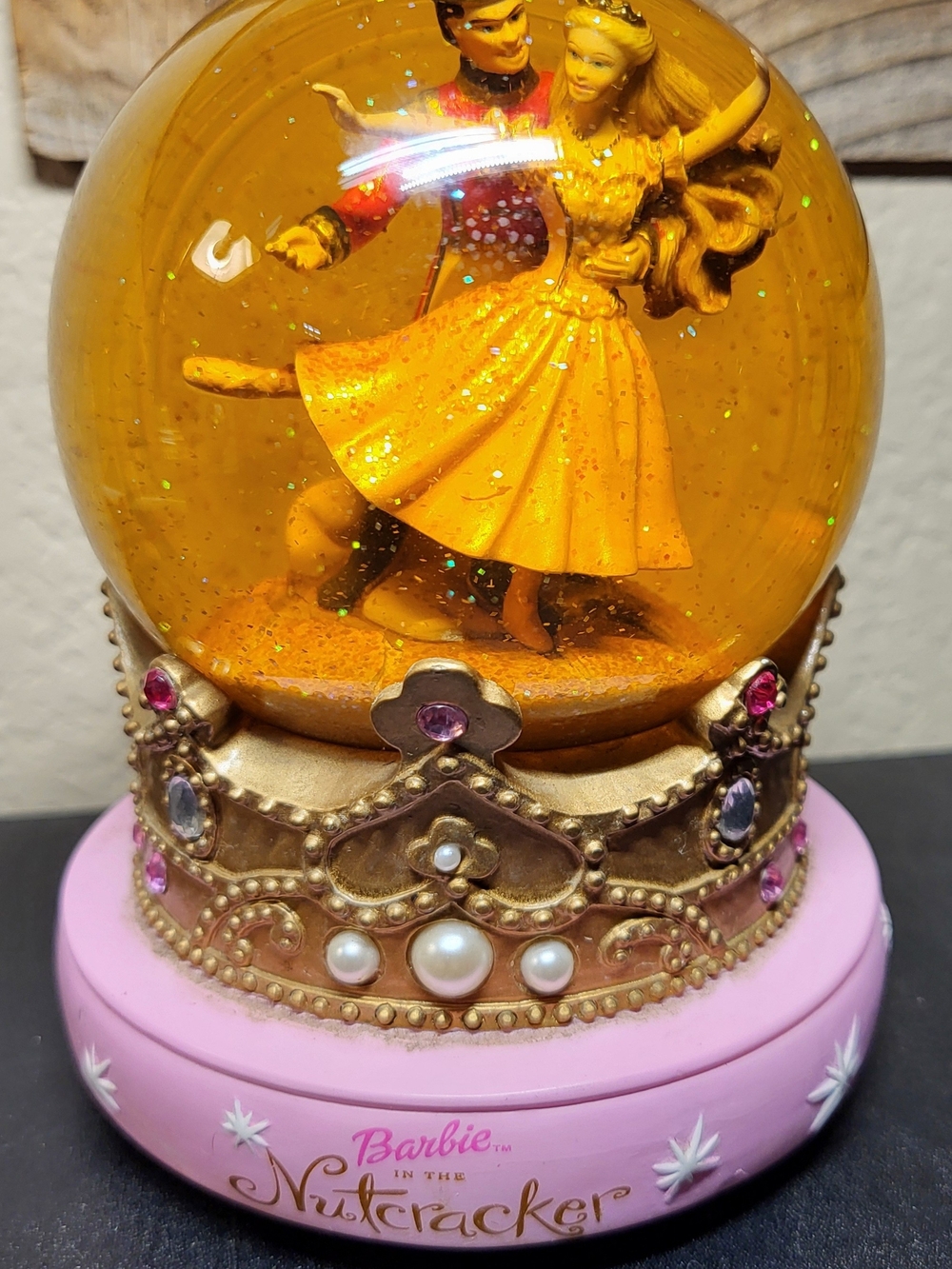 2001 Barbie In The Nutcracker Musical Water Ball Snow Globe Music Box RARE